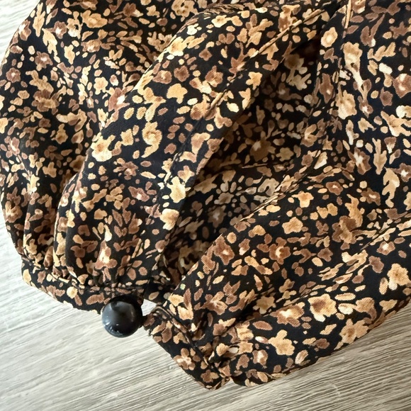 Christy Dawn Women’s Brown Floral Maxi Open Dress Size Small - Picture 7 of 12